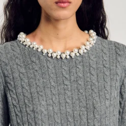 Pulls & Cardigans*SANDRO Pull En Maille Câblée Gris