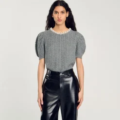 Pulls & Cardigans*SANDRO Pull En Maille Câblée Gris