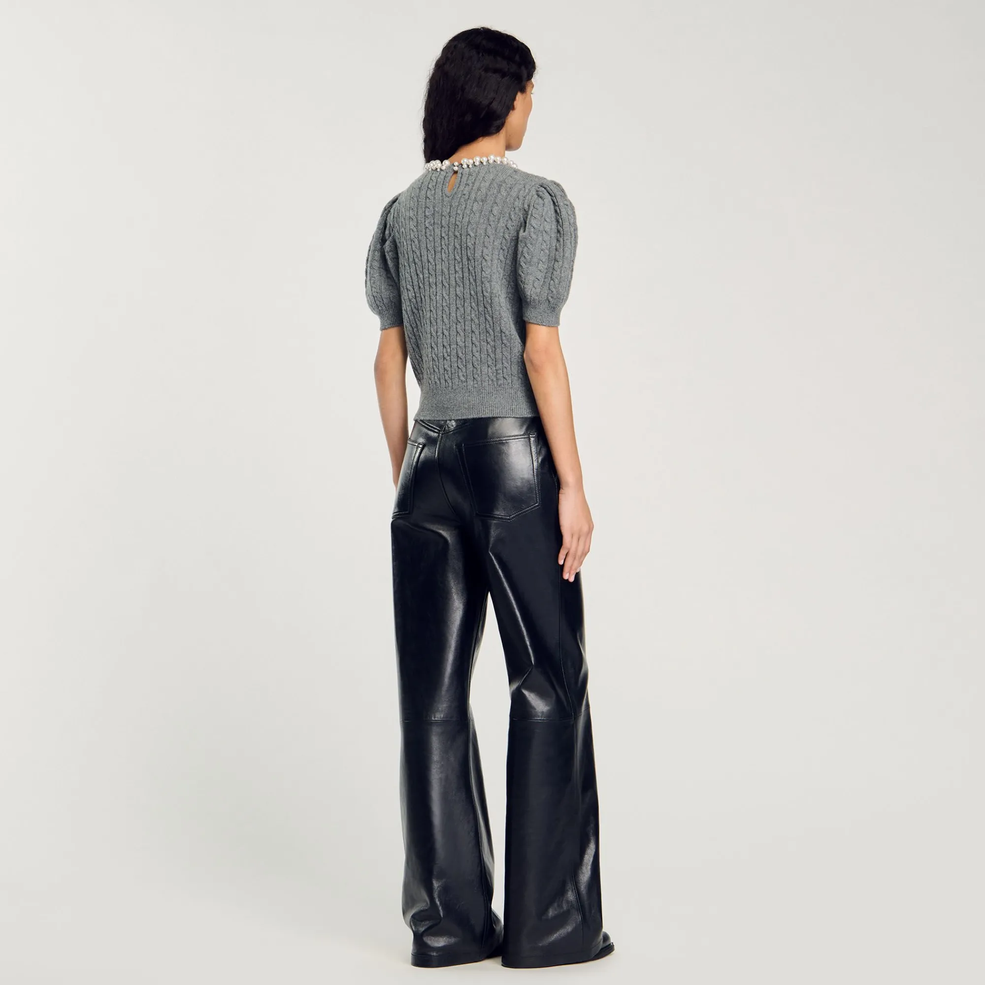 Pulls & Cardigans*SANDRO Pull En Maille Câblée Gris