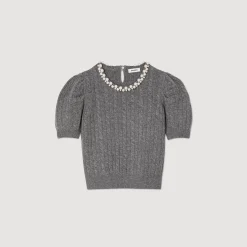 Pulls & Cardigans*SANDRO Pull En Maille Câblée Gris