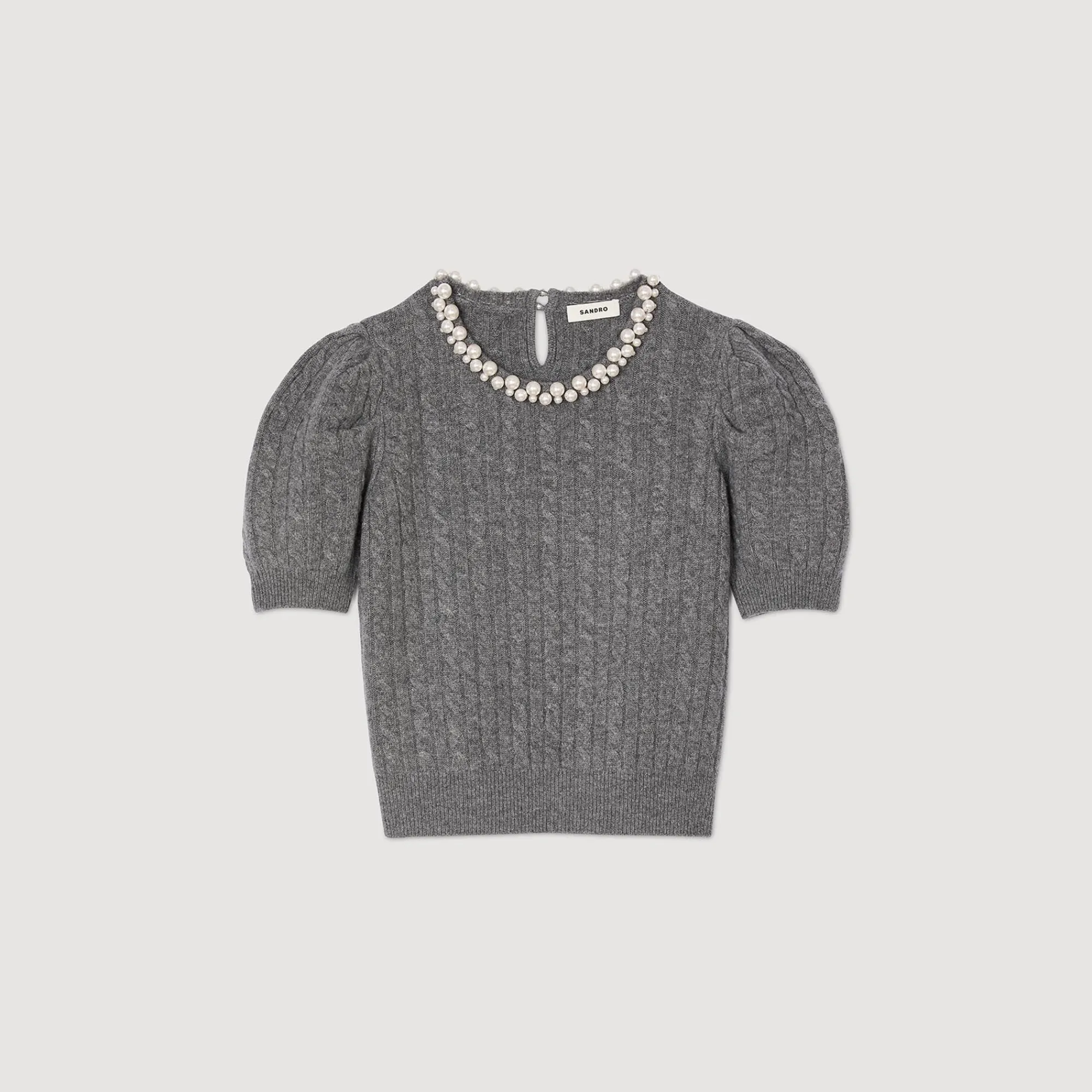 Pulls & Cardigans*SANDRO Pull En Maille Câblée Gris