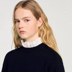Pulls & Cardigans*SANDRO Pull En Maille Col Montant Noir