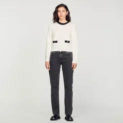 Pulls & Cardigans*SANDRO Pull En Maille Fine Ecru