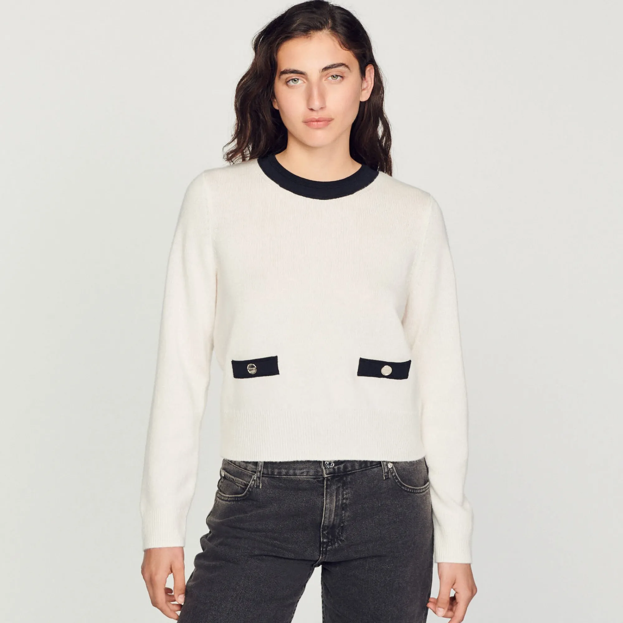 Pulls & Cardigans*SANDRO Pull En Maille Fine Ecru