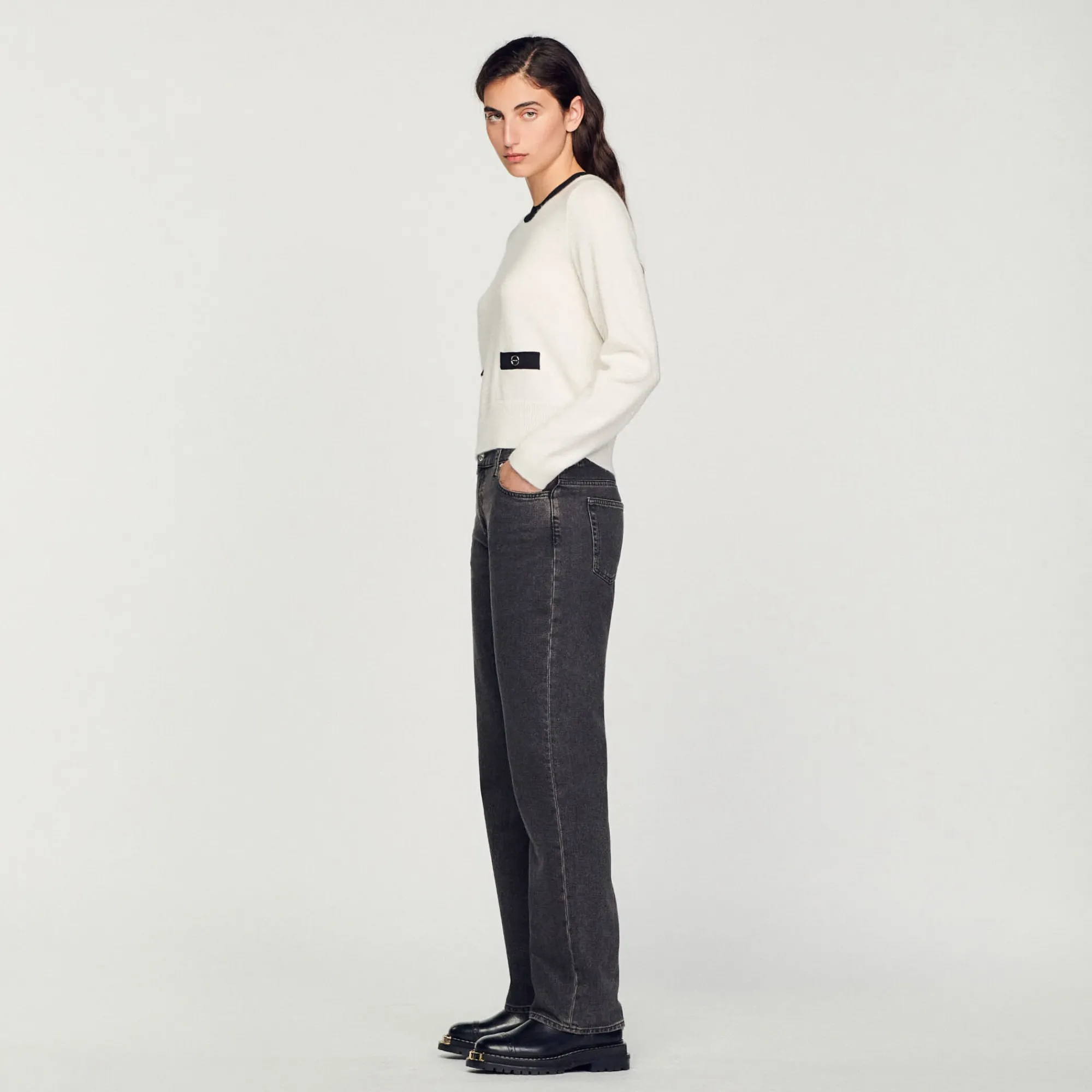 Pulls & Cardigans*SANDRO Pull En Maille Fine Ecru