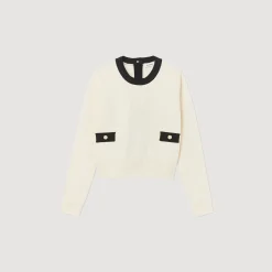 Pulls & Cardigans*SANDRO Pull En Maille Fine Ecru