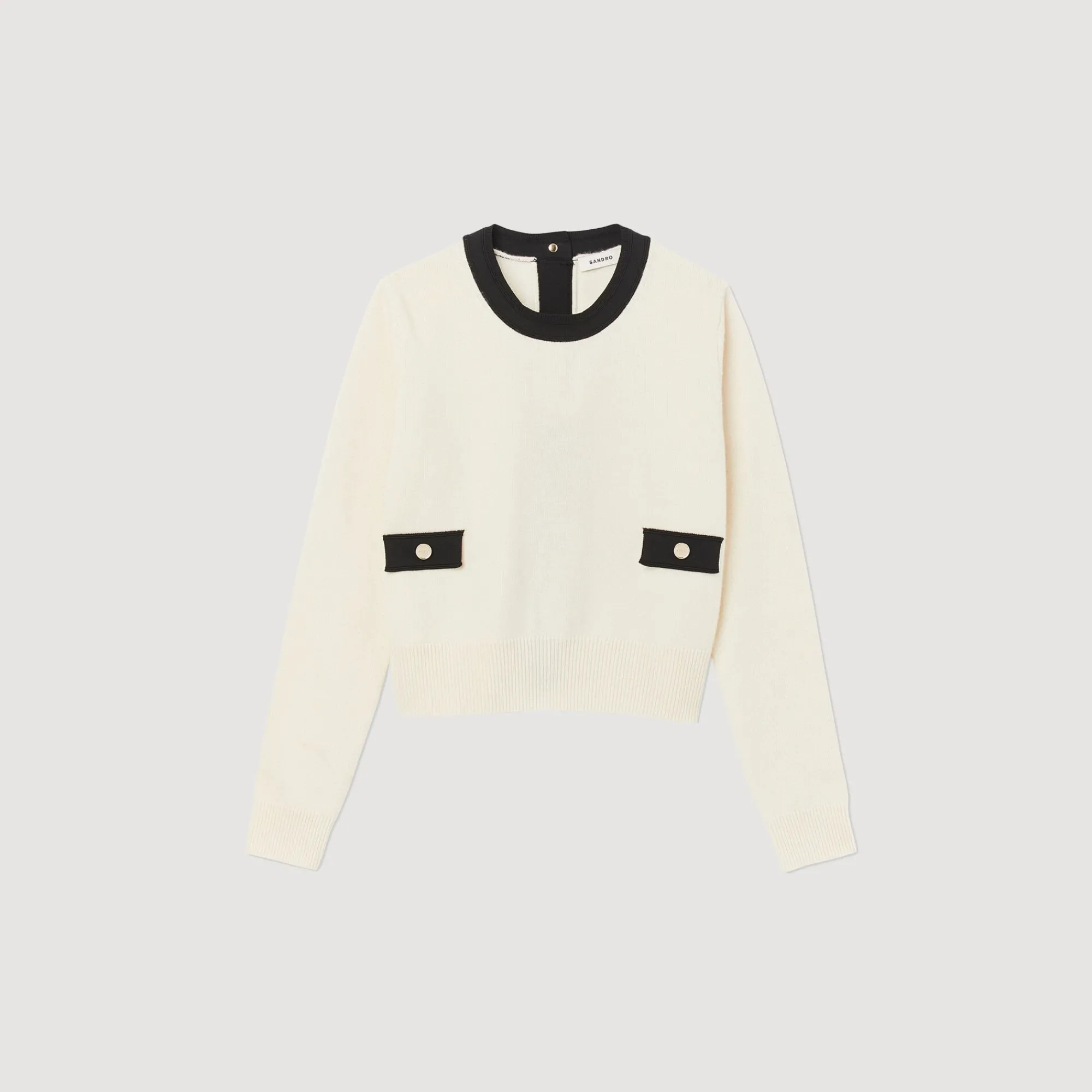 Pulls & Cardigans*SANDRO Pull En Maille Fine Ecru