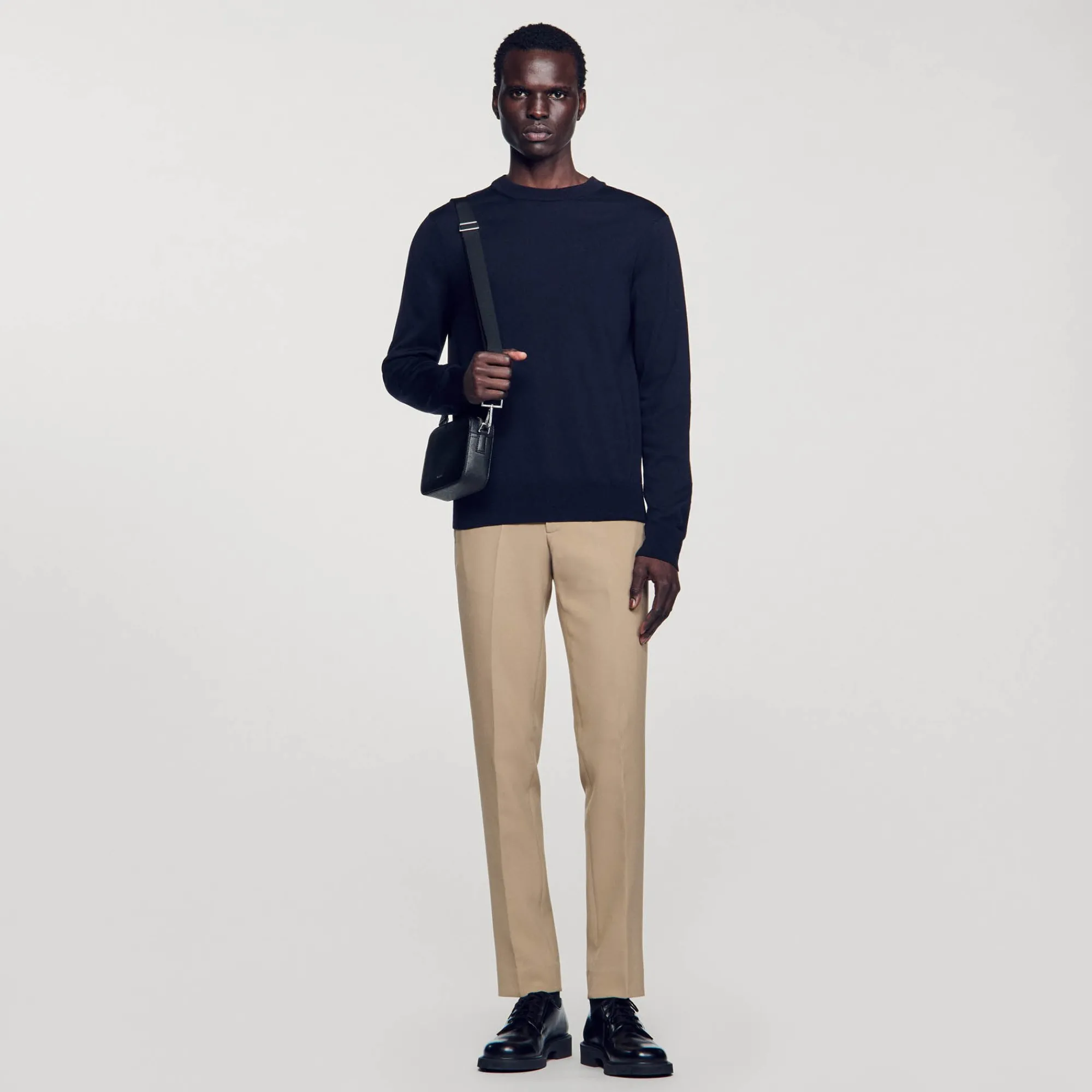 Pulls & Gilets*SANDRO Pull En Maille Fine En Laine Marine