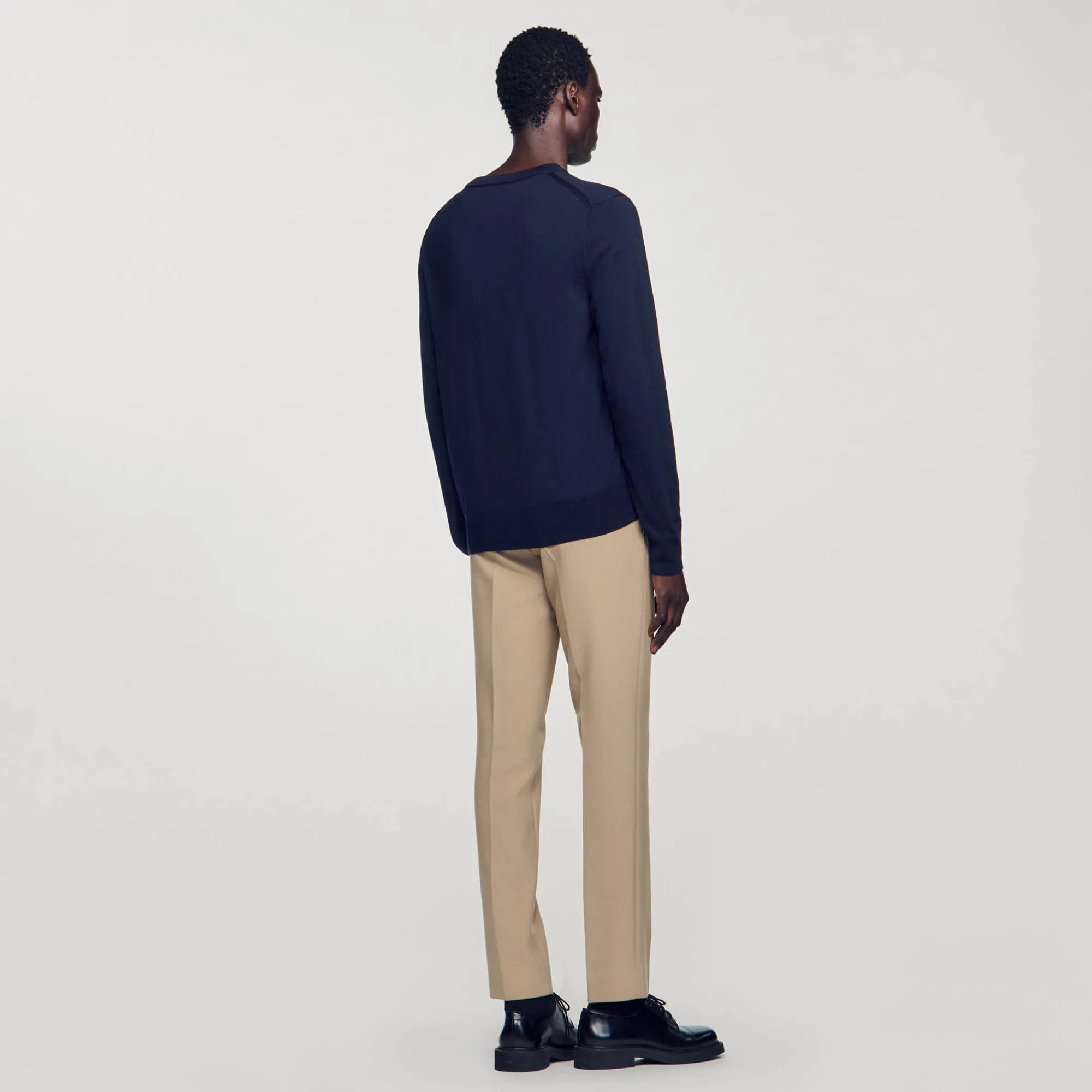 Pulls & Gilets*SANDRO Pull En Maille Fine En Laine Marine