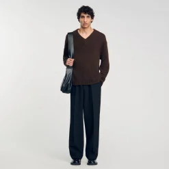 Pulls & Gilets*SANDRO Pull En Maille épaisse Marron
