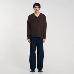 Pulls & Gilets*SANDRO Pull En Maille épaisse Marron