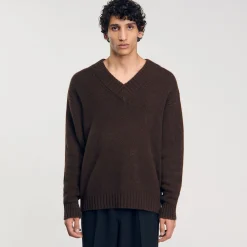 Pulls & Gilets*SANDRO Pull En Maille épaisse Marron