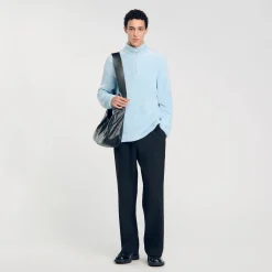 Sweats & Joggings*SANDRO Pull En Polaire Bouclée Baby Blue
