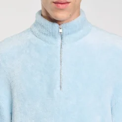 Sweats & Joggings*SANDRO Pull En Polaire Bouclée Baby Blue