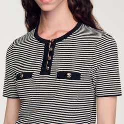 Pulls & Cardigans*SANDRO Pull Rayé Noir