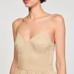 Robes*SANDRO Robe Corset Beige