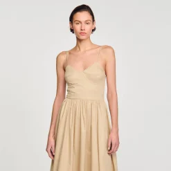 Robes*SANDRO Robe Corset Beige