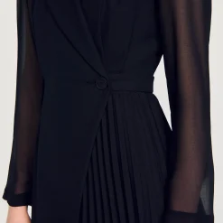 Robes*SANDRO Robe Portefeuille Noir