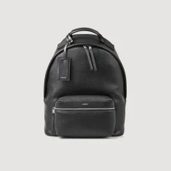 Sacs À Dos*SANDRO Sac à Dos En Toile Enduite Noir