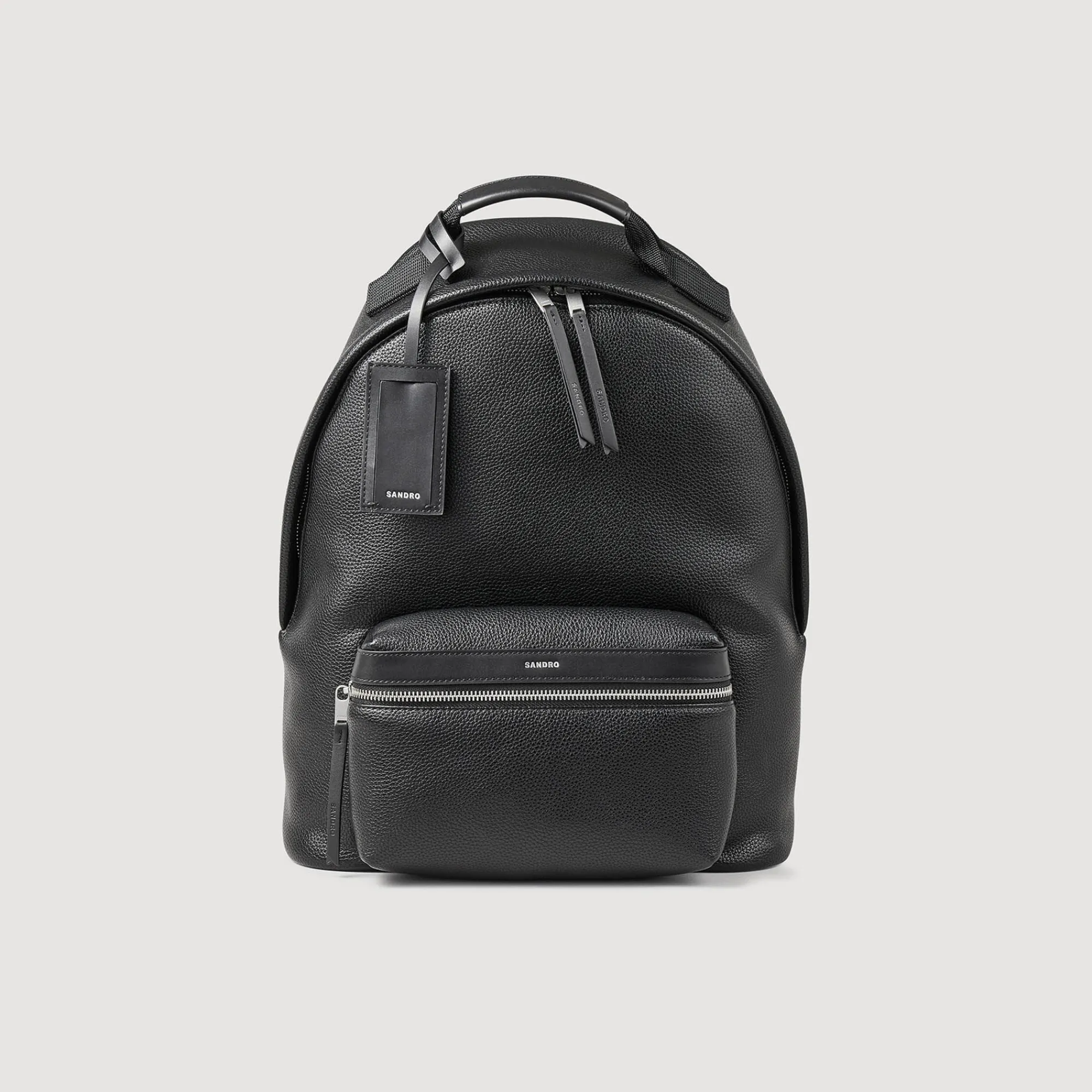 Sacs À Dos*SANDRO Sac à Dos En Toile Enduite Noir