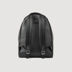 Sacs À Dos*SANDRO Sac à Dos En Toile Enduite Noir
