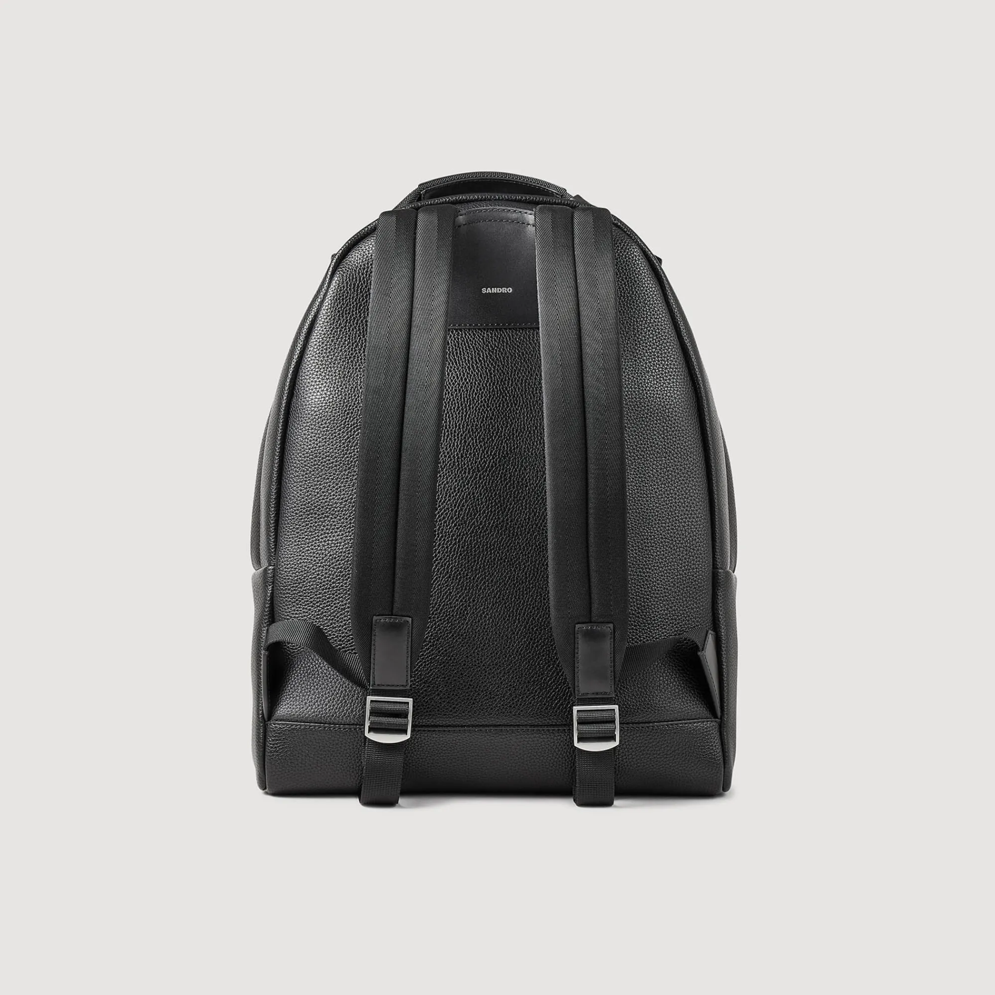 Sacs À Dos*SANDRO Sac à Dos En Toile Enduite Noir