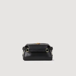 Sacs Porté Épaule|Sacs À Bandoulière*SANDRO Sac 84 En Cuir Lisse Noir