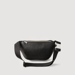 Mini Sacs*SANDRO Sac Banane En Toile Enduite Noir