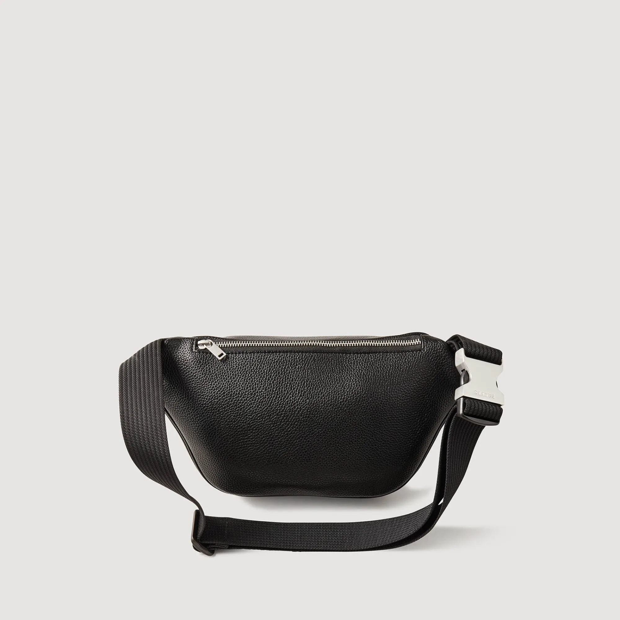 Mini Sacs*SANDRO Sac Banane En Toile Enduite Noir