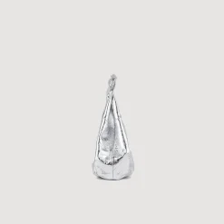 Sacs Porté Épaule*SANDRO Sac En Cuir Métallisé Argent