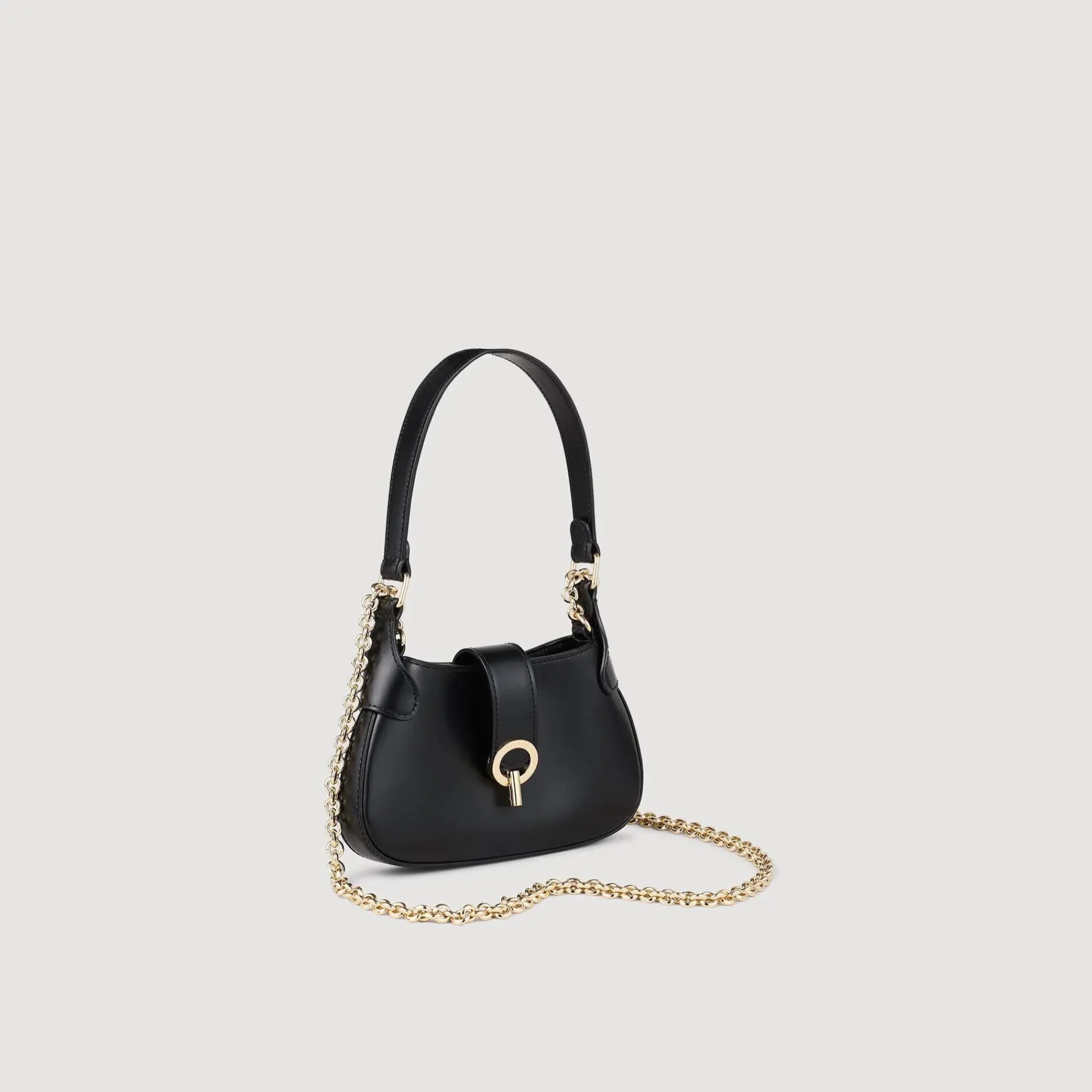 Sacs Porté Épaule|Mini Sacs*SANDRO Sac Janet Mini à Chaînes Noir