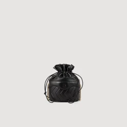 Mini Sacs*SANDRO Sac Seau Le Bonbon En Cuir Matelassé Noir
