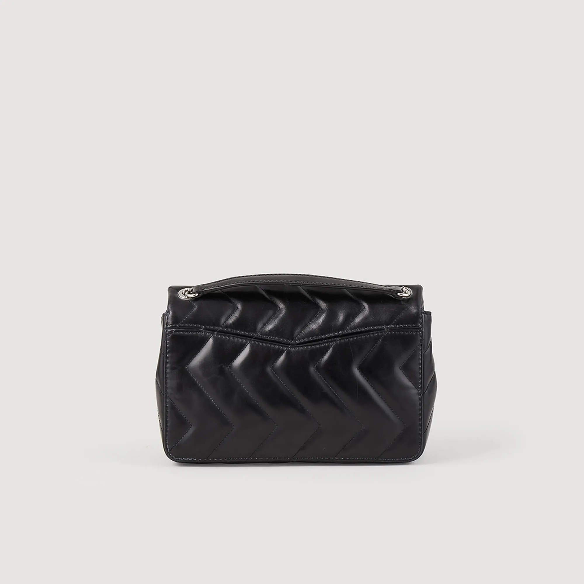 Sacs Porté Épaule|Sacs À Bandoulière*SANDRO Sac Yza En Cuir D'une Tannerie Certifiée Noir