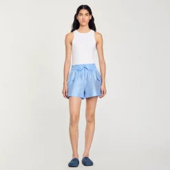 Ensembles|Jupes & Shorts*SANDRO Short à Poches Bleu Ciel