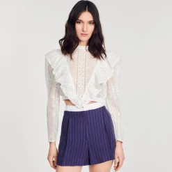 Ensembles|Jupes & Shorts*SANDRO Short à Rayures Bleu marine