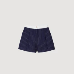 Ensembles|Jupes & Shorts*SANDRO Short à Rayures Bleu marine