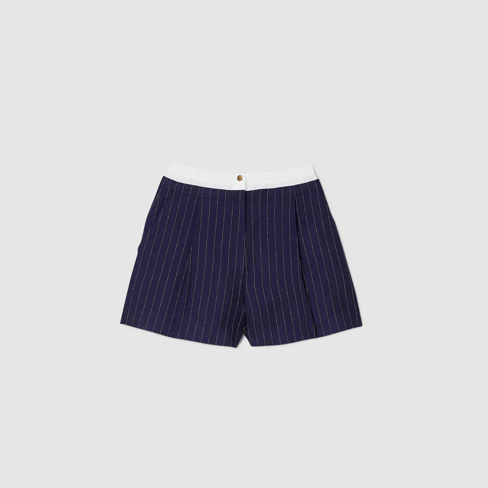 Ensembles|Jupes & Shorts*SANDRO Short à Rayures Bleu marine