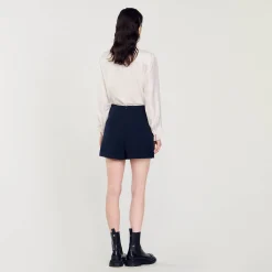 Jupes & Shorts*SANDRO Short à Revers Marine