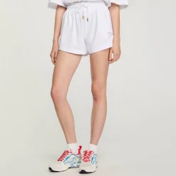 Jupes & Shorts*SANDRO Short Boxer Imprimé France blanc