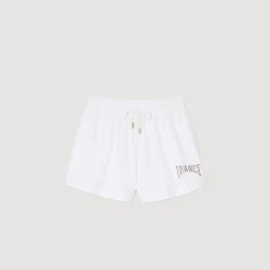 Jupes & Shorts*SANDRO Short Boxer Imprimé France blanc