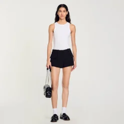 Jupes & Shorts*SANDRO Short Court à Poches Noir