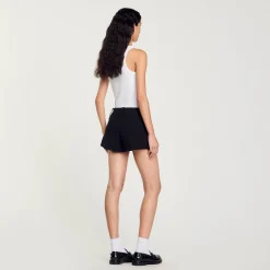 Jupes & Shorts*SANDRO Short Court à Poches Noir