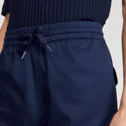 Pantalons & Shorts*SANDRO Short En Coton Bleu Foncé