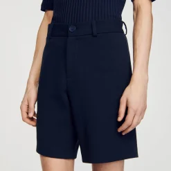 Pantalons & Shorts*SANDRO Short En Coton Bleu