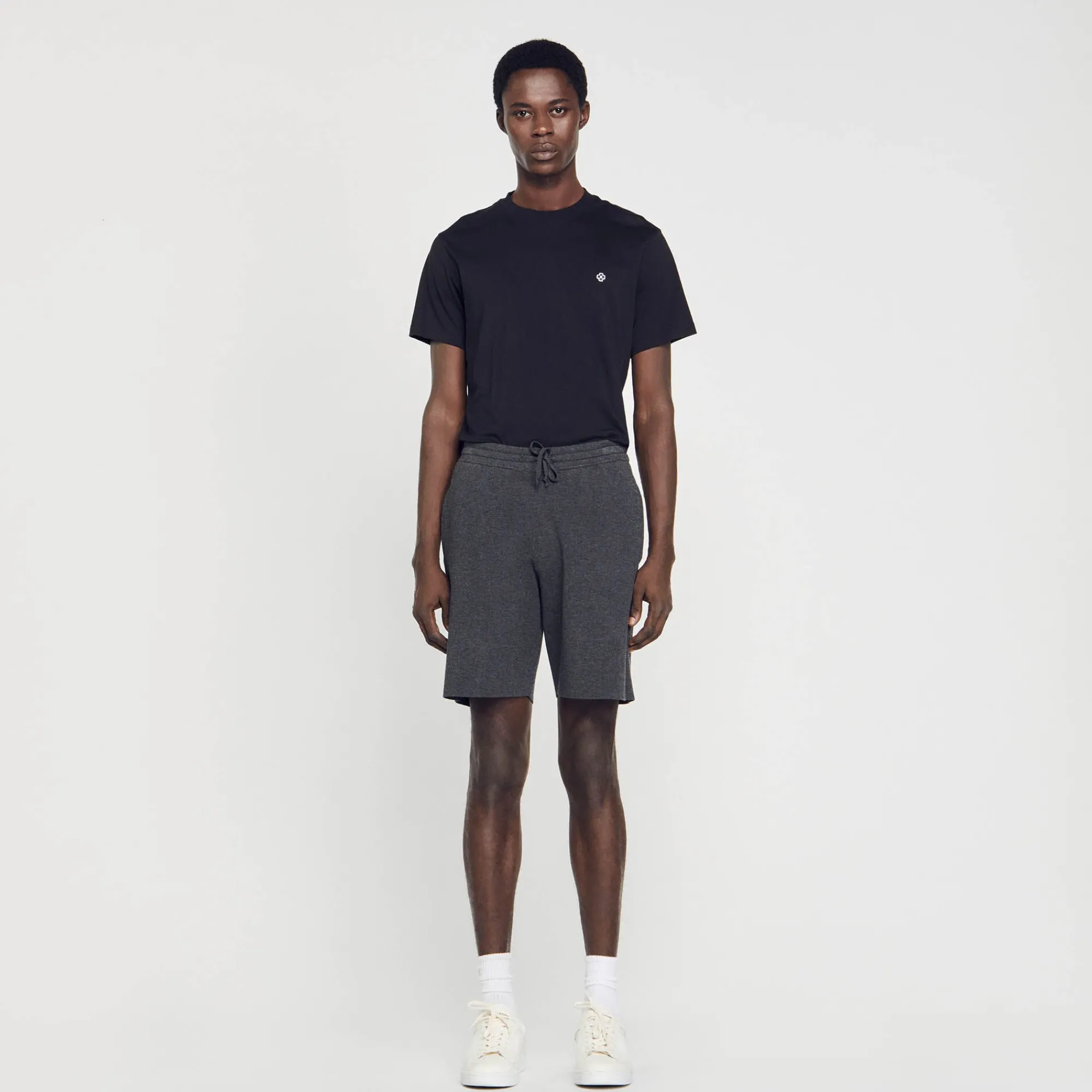 Pantalons & Shorts*SANDRO Short En Jersey gris chiné