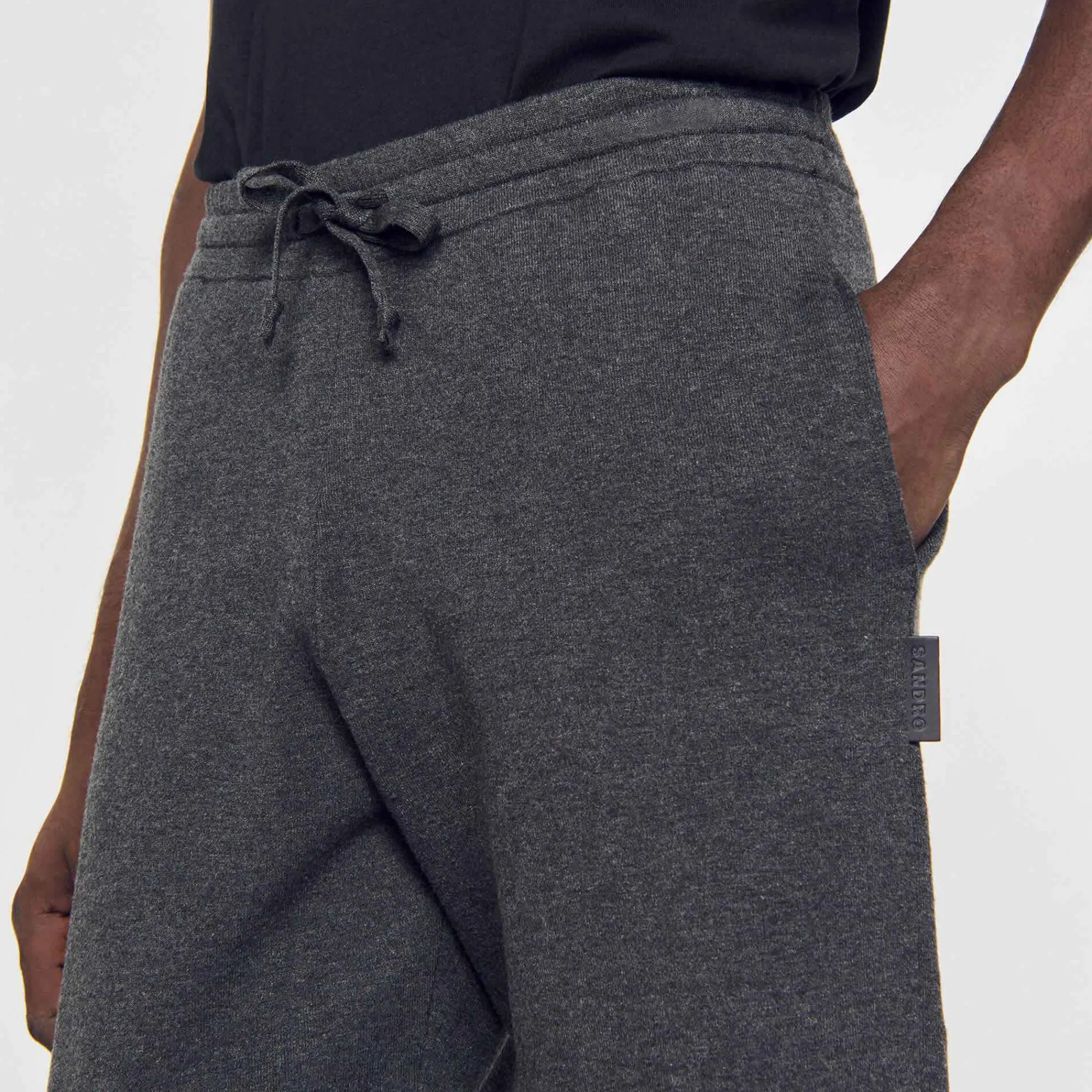 Pantalons & Shorts*SANDRO Short En Jersey gris chiné
