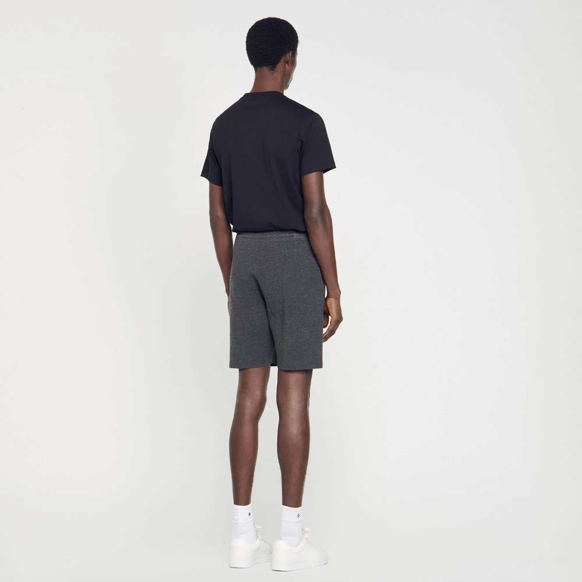 Pantalons & Shorts*SANDRO Short En Jersey gris chiné