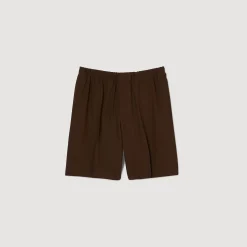 Pantalons & Shorts*SANDRO Short Large Marron Foncé