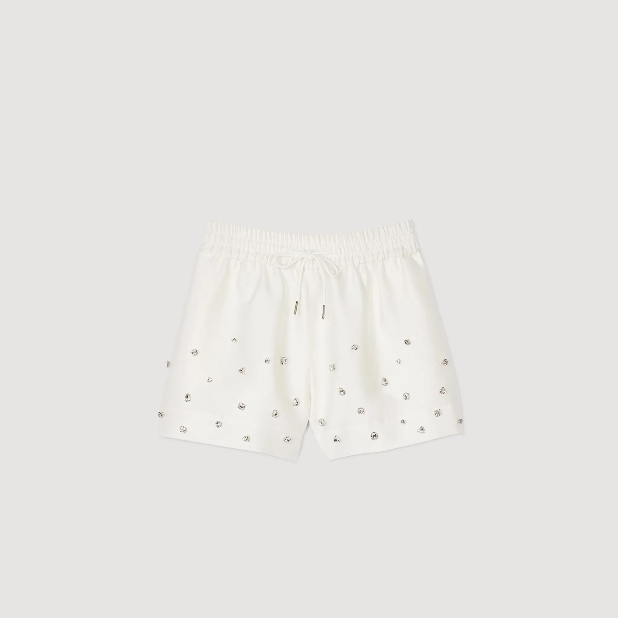 Ensembles|Jupes & Shorts*SANDRO Short Large Strassé blanc