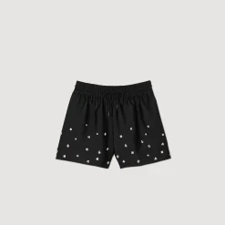 Ensembles|Jupes & Shorts*SANDRO Short Large Strassé Noir